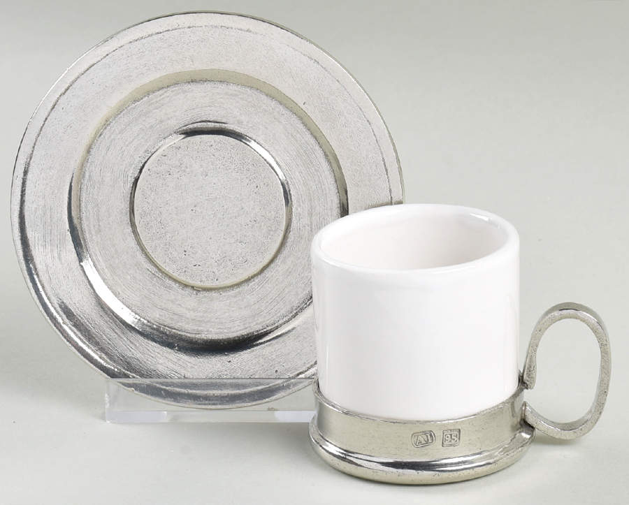 Tuscan Flat Demitasse Cup & Saucer Set by Arte Italica-1