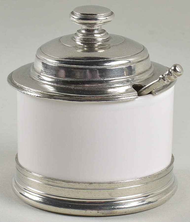 Tuscan Sugar Bowl & Metal Lid with Spoon by Arte Italica-1