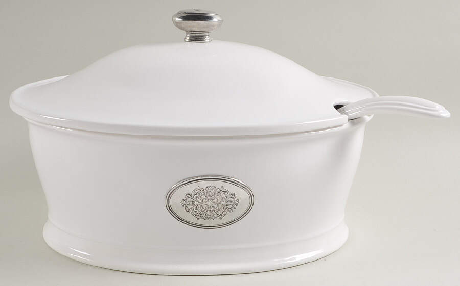 Tuscan Oval Tureen & Lid and Ladle by Arte Italica-1