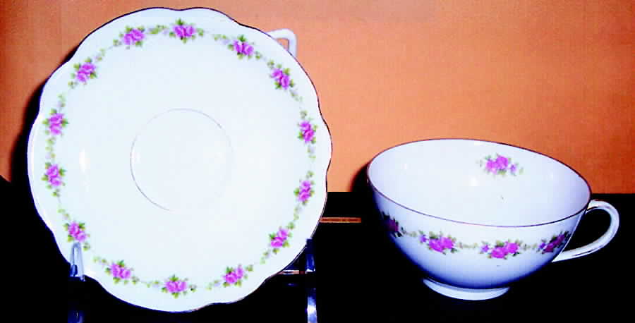 5963 Footed Cup & Saucer Set by Altrohlau-1