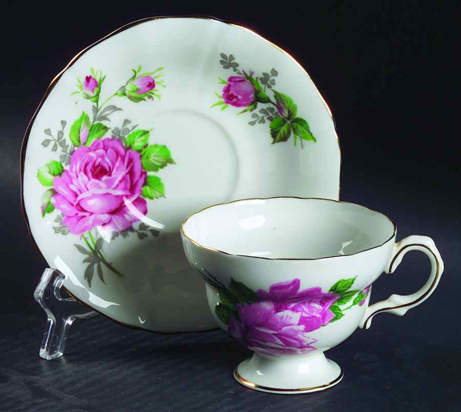 ADD79 Footed Cup & Saucer Set by Adderley-1