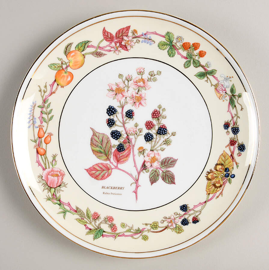 Fruits & Flowers of Somerset Collector Plate by John  Aynsley & Sons-1