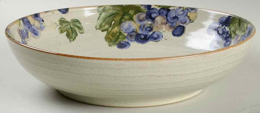 Grapevine Putty 10" Large Salad Serving Bowl by 222 Fifth (PTS)-1