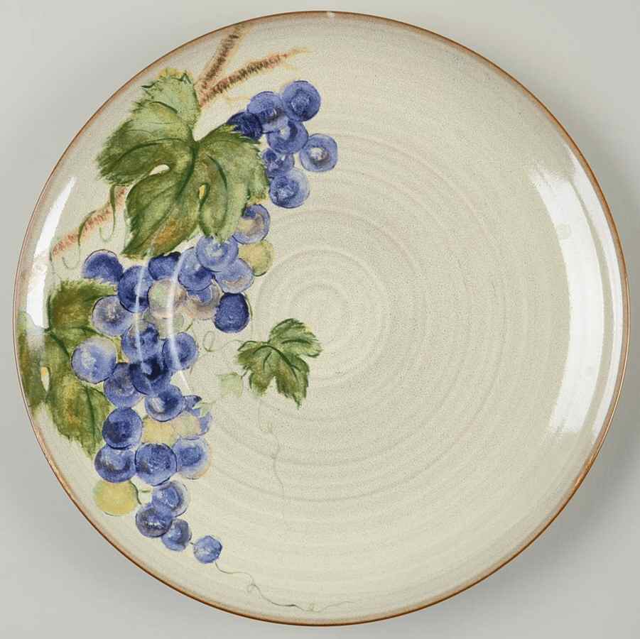 Grapevine Putty 12" Chop Plate (Round Platter) by 222 Fifth (PTS)-1