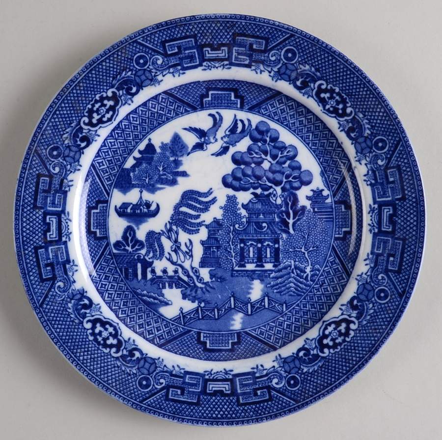 Willow Flow Blue Luncheon Plate by Allerton's-1