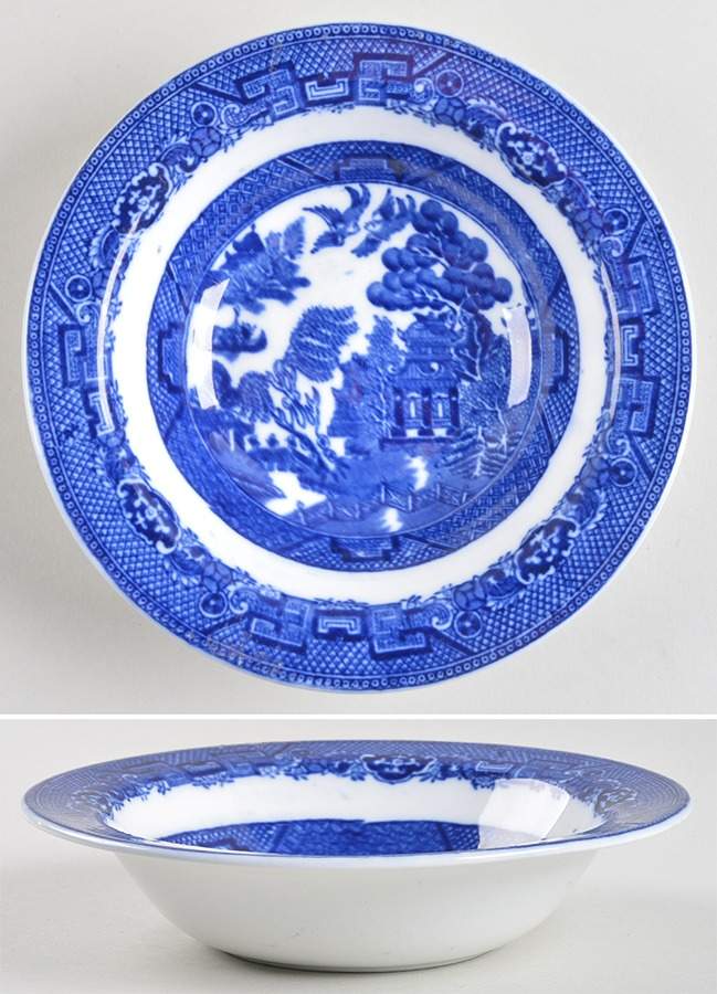Willow Flow Blue Rim Cereal Bowl by Allerton's-1