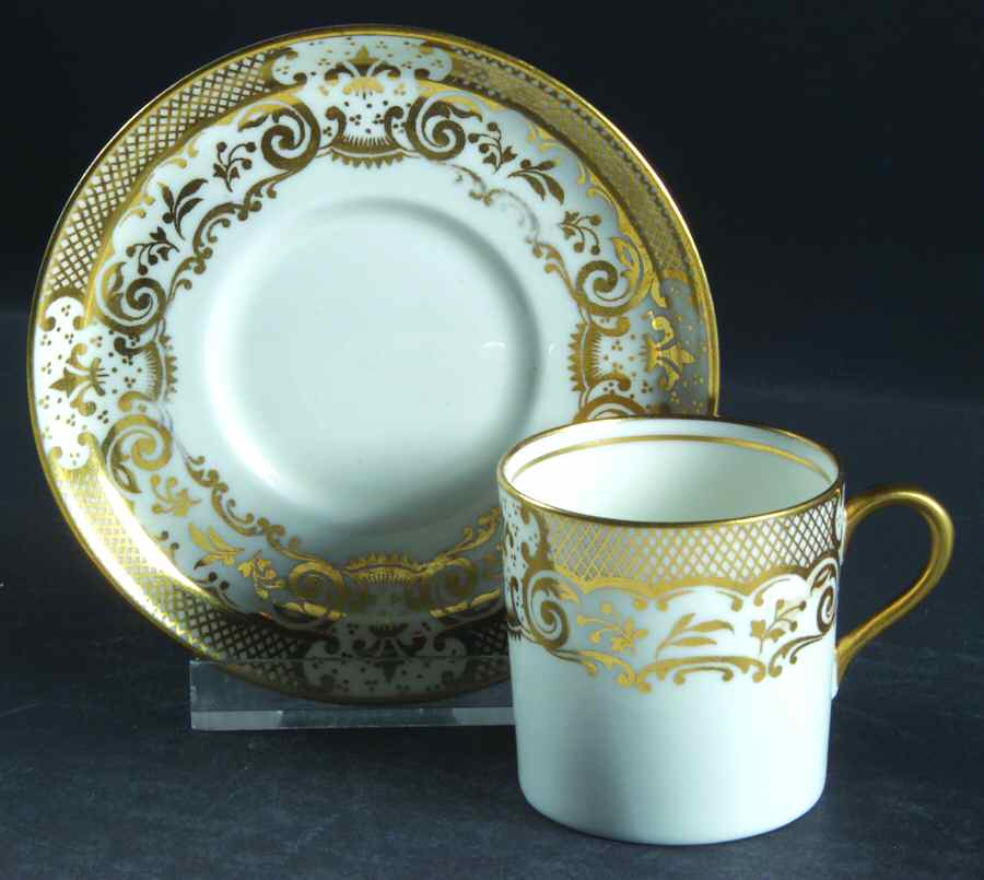 A4124 Flat Demitasse Cup & Saucer Set by John  Aynsley & Sons-1
