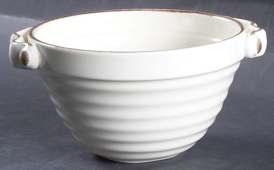 Villa Cortona Cream Individual Handled Soup Bowl by Artimino-1