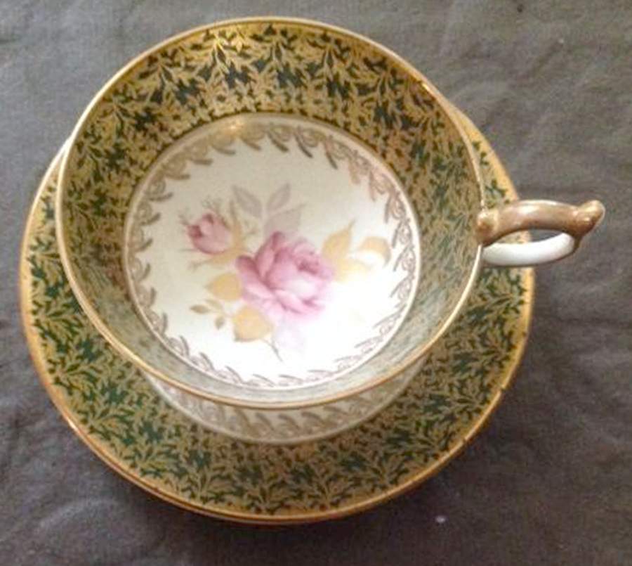 2539 Footed Cup & Saucer Set by John  Aynsley & Sons-1