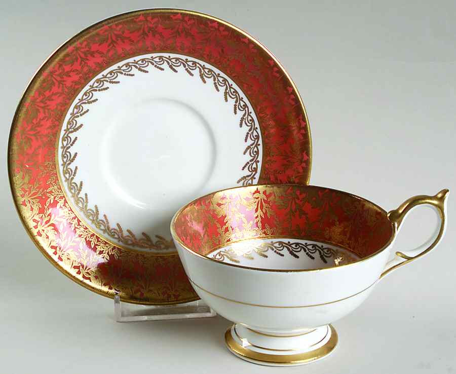 2539 Footed Cup & Saucer Set by John  Aynsley & Sons-1