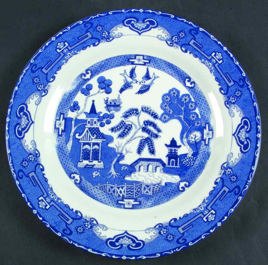 Blue China Willow Dinner Plate by American Atelier-1