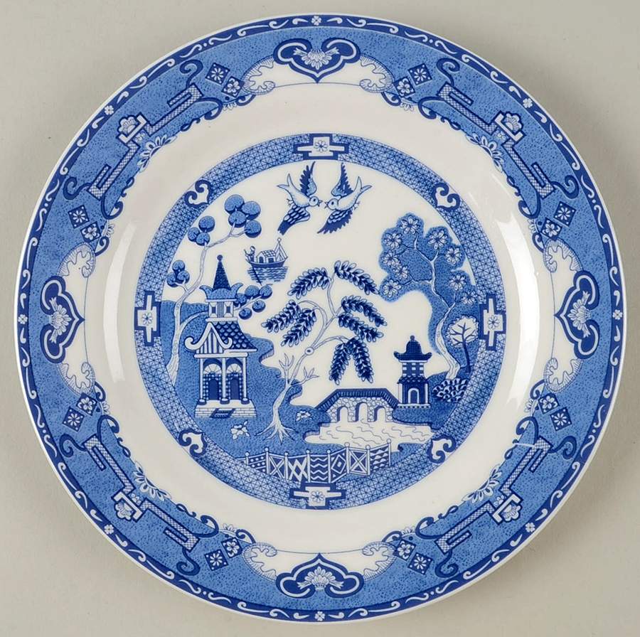 Blue China Willow Salad Plate by American Atelier-1