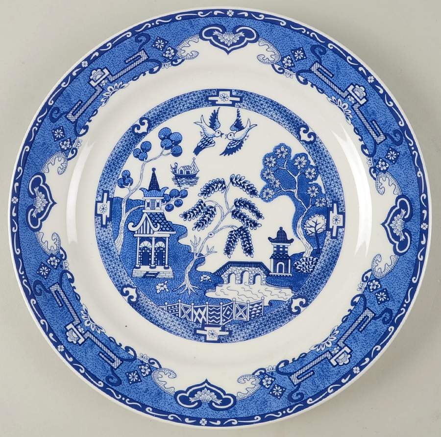 Blue China Willow 11" Chop Plate (Round Platter) by American Atelier-1