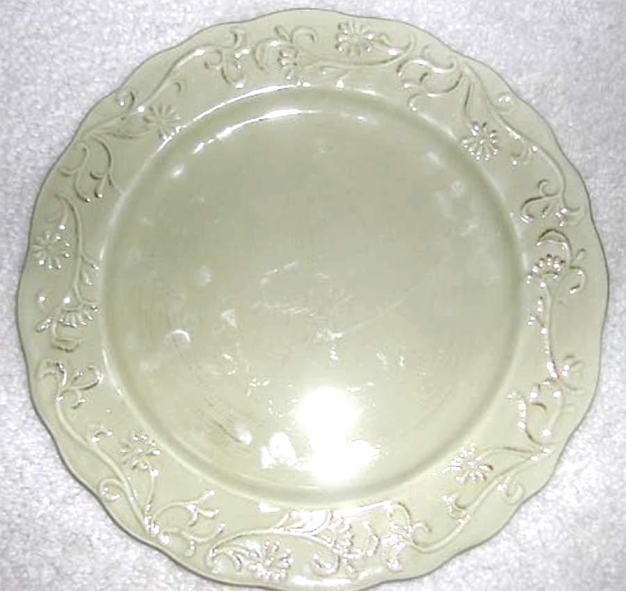 Petite Floral Green Dinner Plate by 222 Fifth (PTS)-1