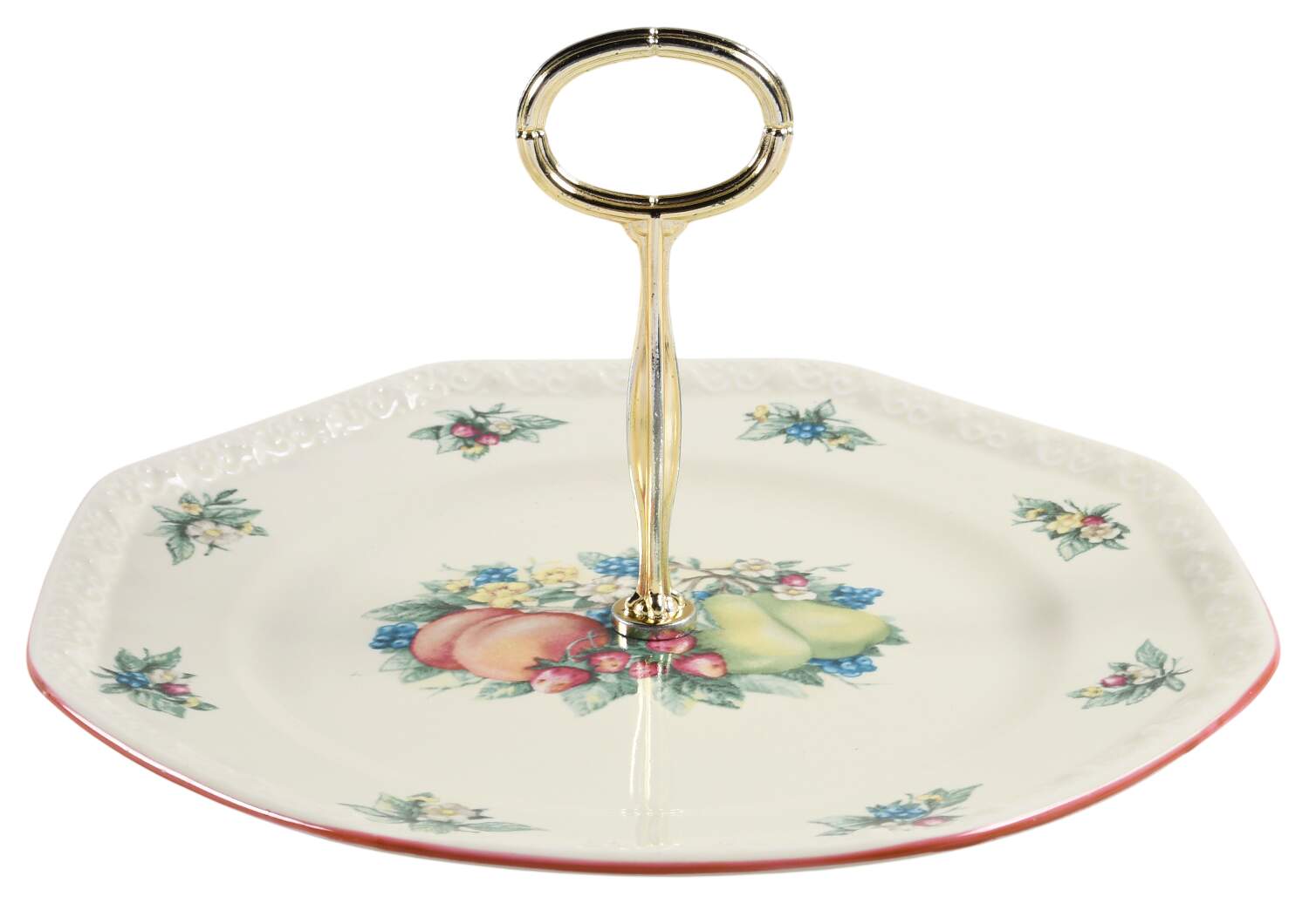 Sweet Country Harvest Round Serving Plate with Center Handle (Dp) Hc by Avon-1