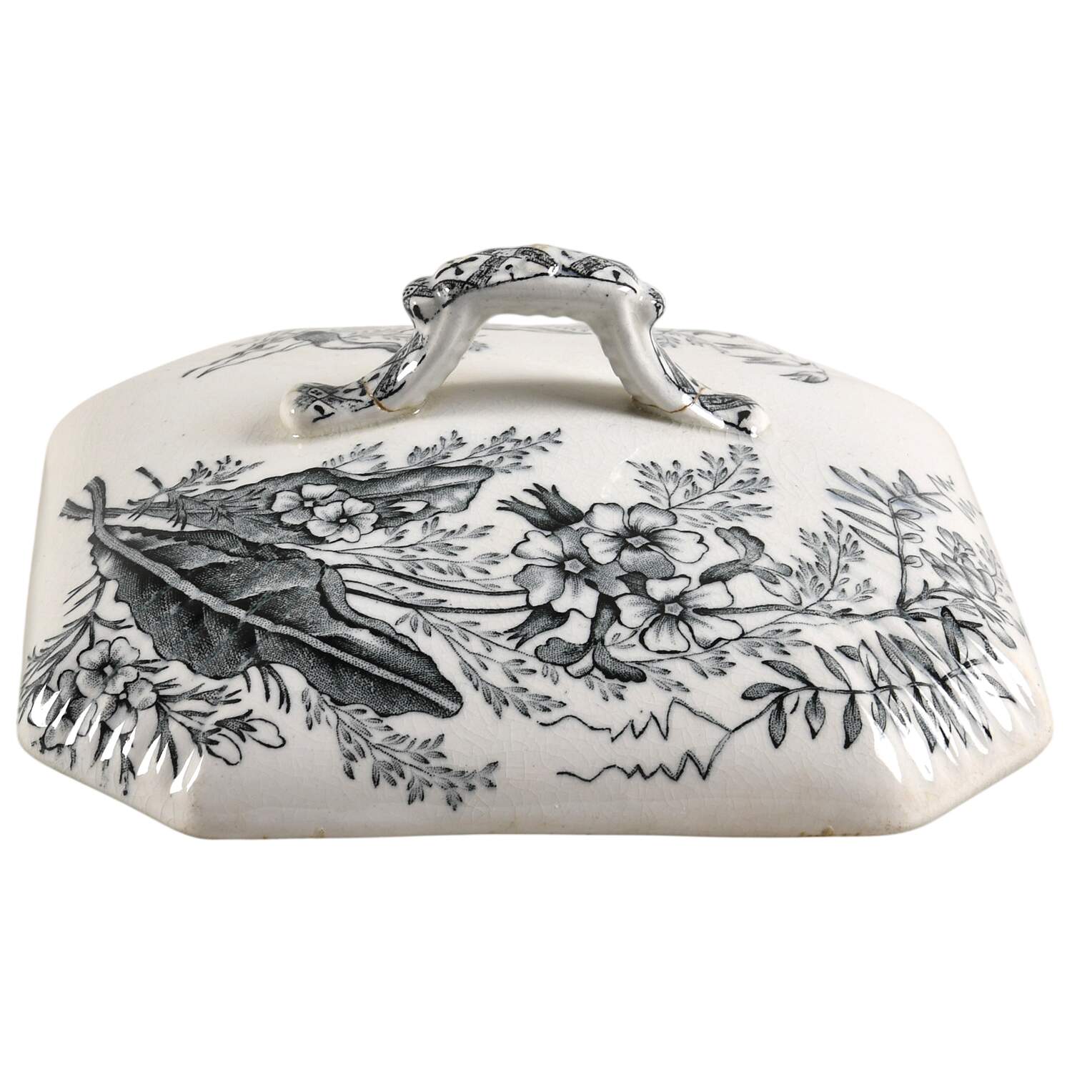 Victoria Gray Lid for Small Square Vegetable by Ashworth Bros-1