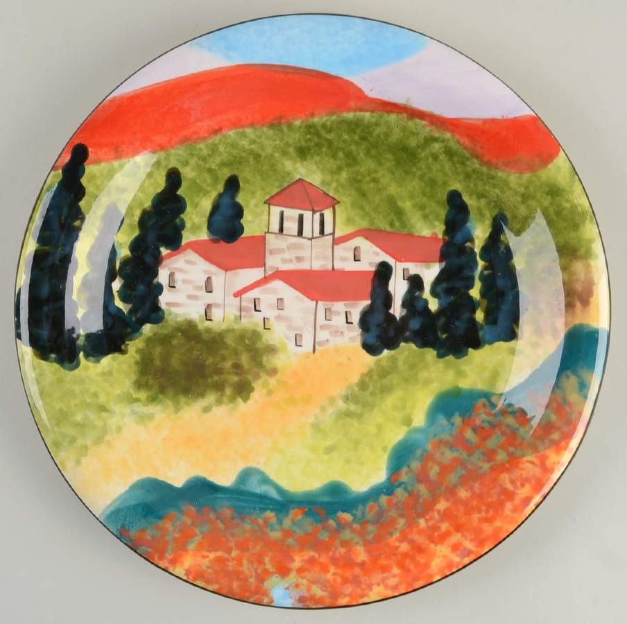 Tuscan Landscape Dinner Plate by 222 Fifth (PTS)-1