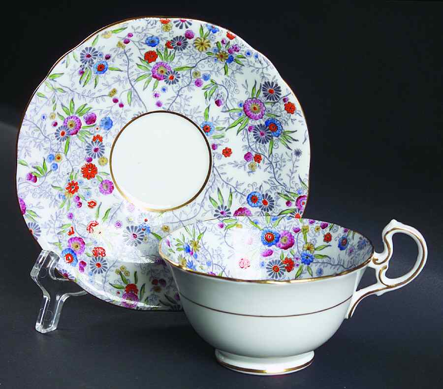 6882 Footed Cup & Saucer Set by John  Aynsley & Sons-1
