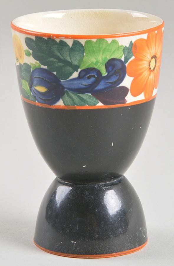Cretonne Black Double Egg Cup by Adams China-1