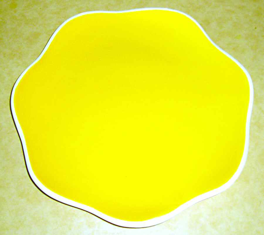 Wave Yellow Dinner Plate by 222 Fifth (PTS)-1