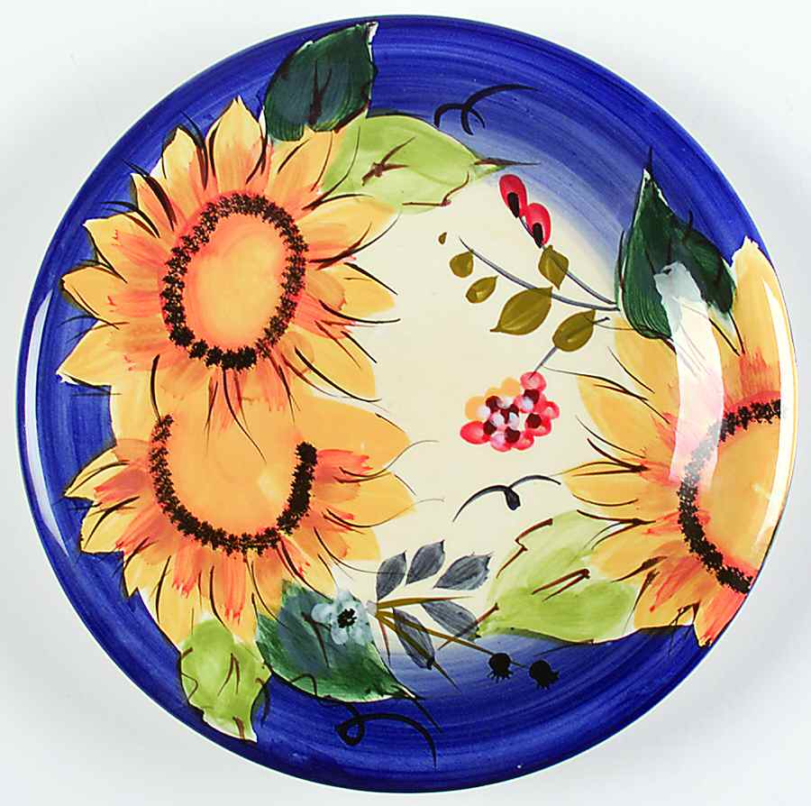 Sunflower Salad Plate by 222 Fifth (PTS)-1
