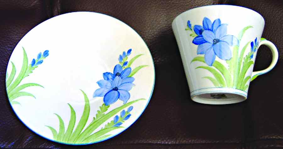S242 Flat Cup & Saucer Set by John  Aynsley & Sons-1