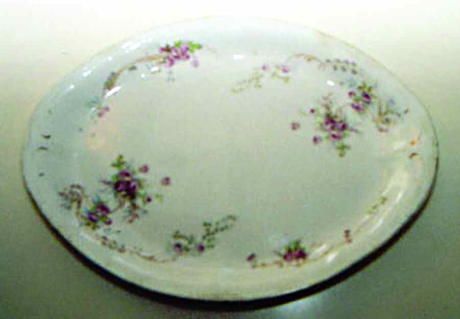AU3 15" Oval Serving Platter by American China Co-1