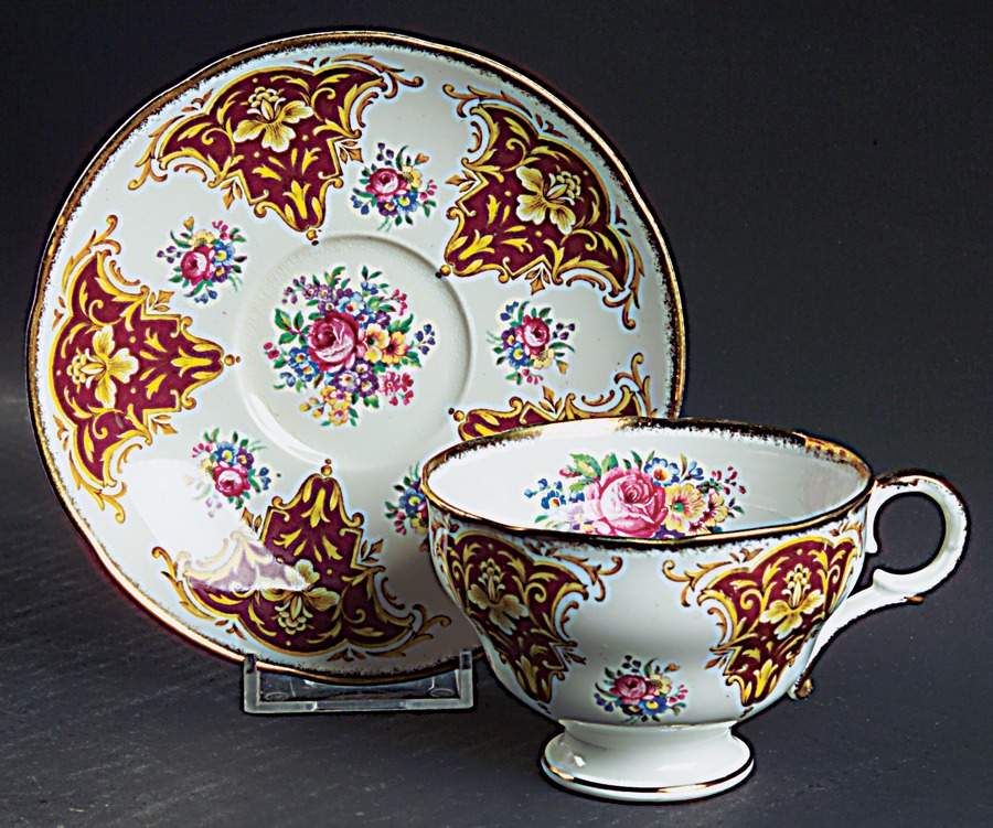 H477 Footed Cup & Saucer Set by Adderley-1