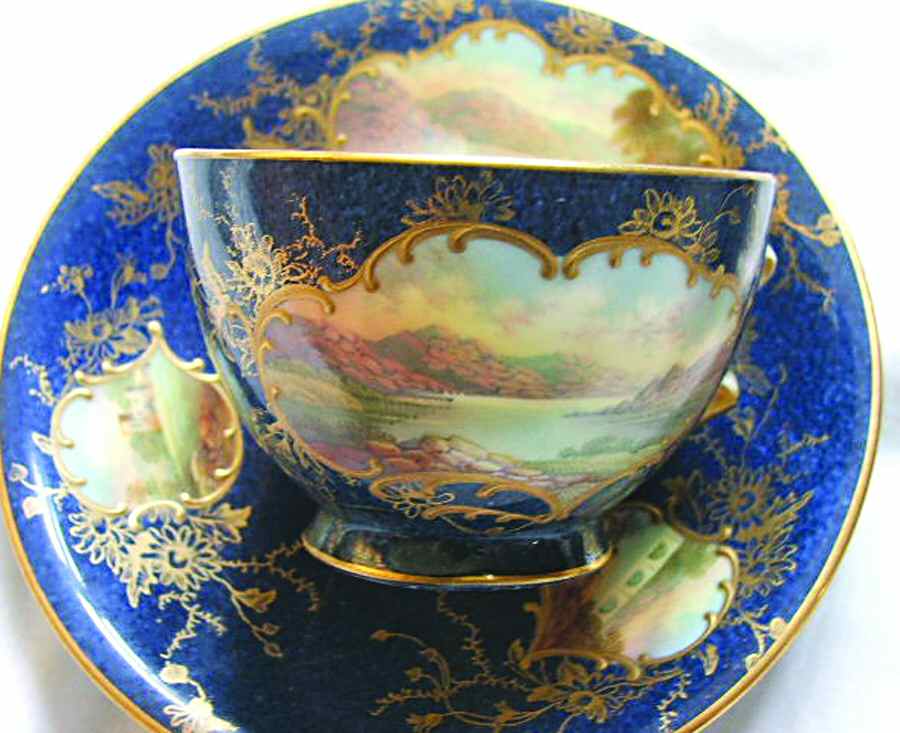 6450 Footed Cup & Saucer Set by John  Aynsley & Sons-1