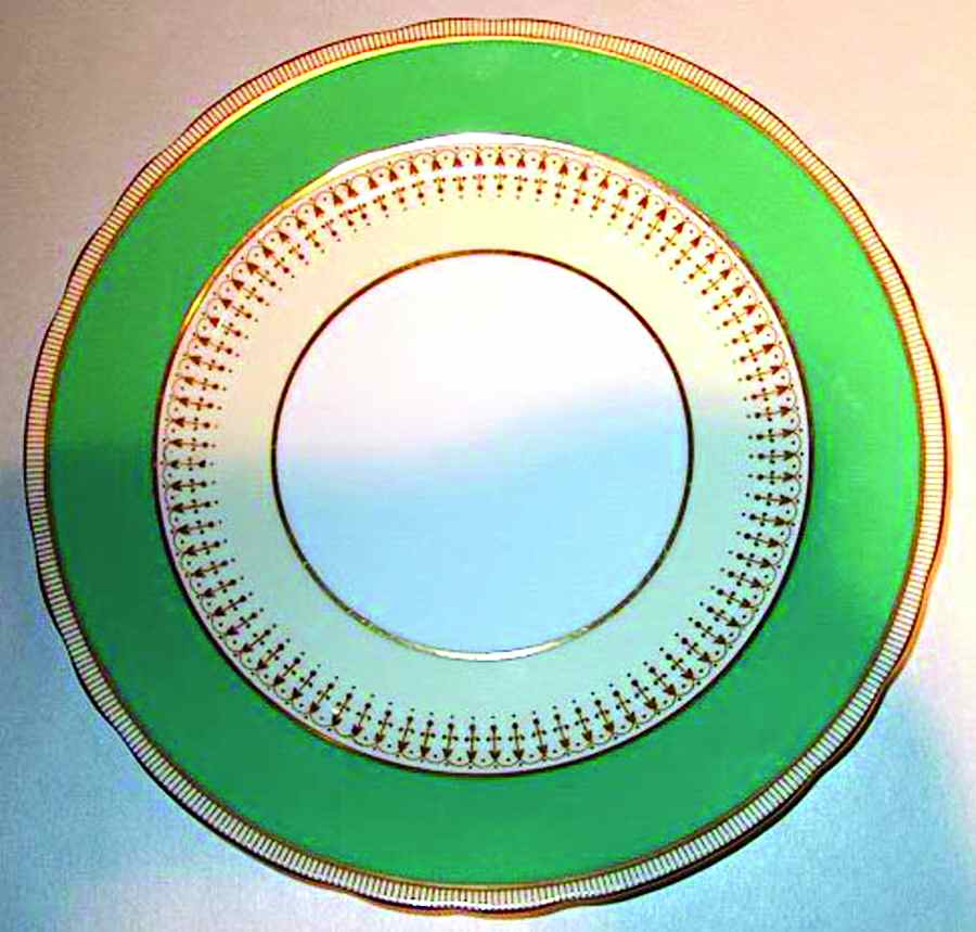 Castleford Green Dinner Plate by John  Aynsley & Sons-1