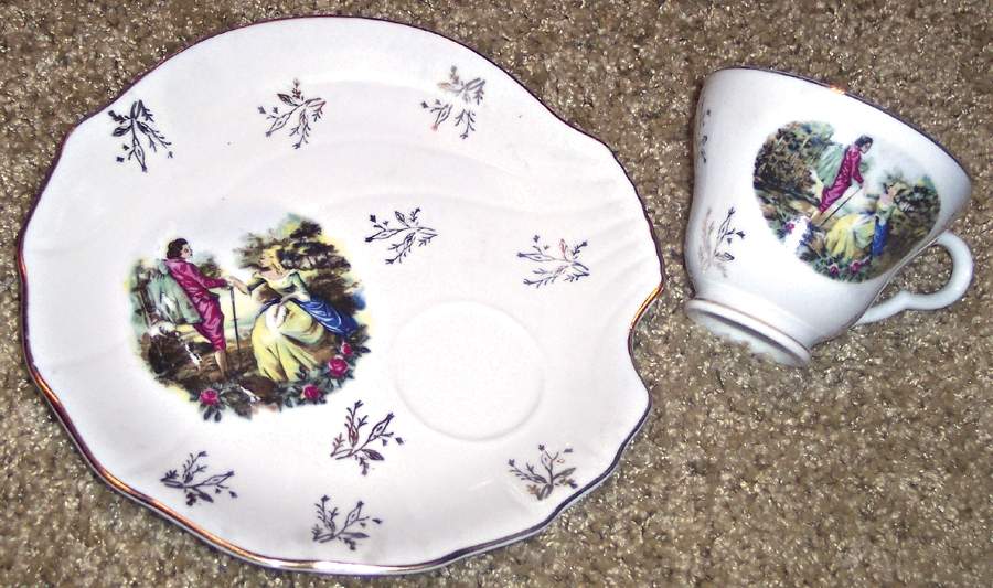 Royal Romance Snack Plate & Cup Set by Arnart-1
