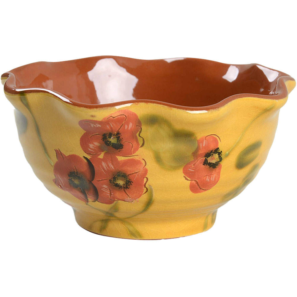 Fleur Rouge 6" Ruffled Bowl by Ambiance-1