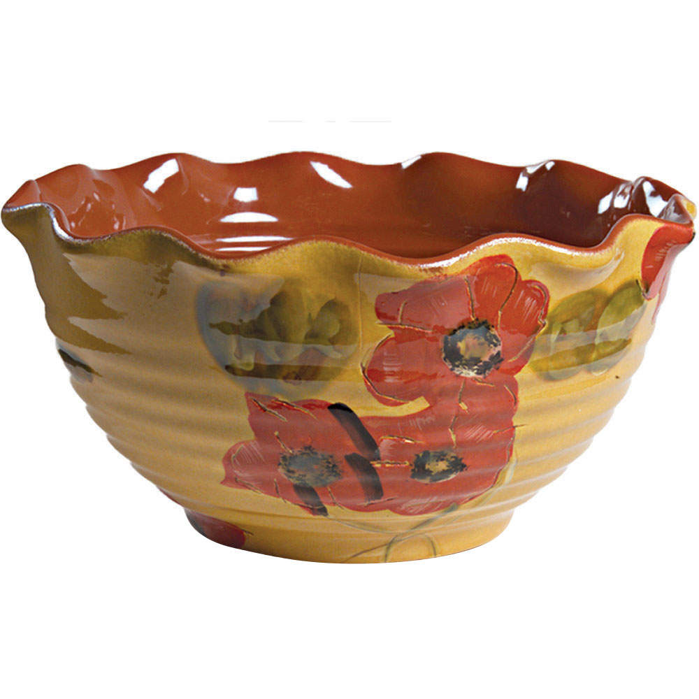 Fleur Rouge Bowl-Ruffled 8" by Ambiance-1
