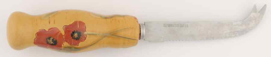 Fleur Rouge Cheese Knife with Stainless Blade by Ambiance-1