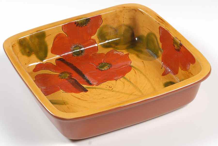 Fleur Rouge 9" Square Baker by Ambiance-1