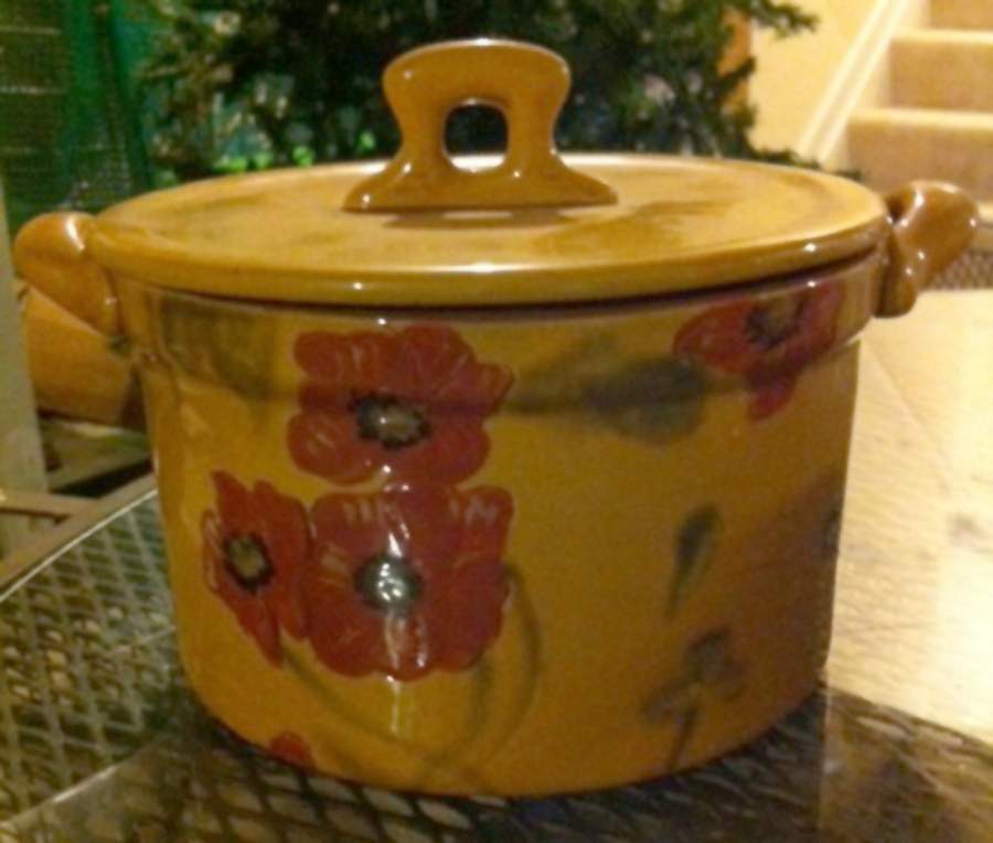 Fleur Rouge 1 Qt Round Covered Casserole by Ambiance-1