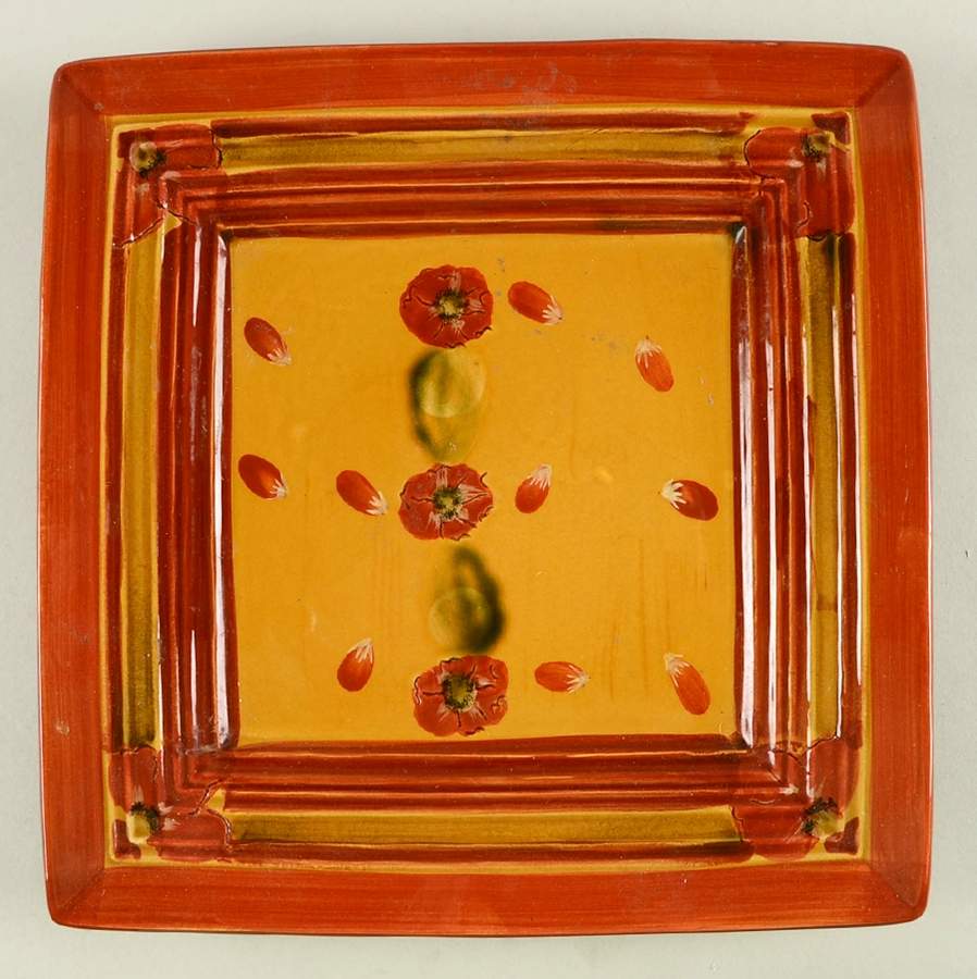 Fleur Rouge 12" Square Tray by Ambiance-1