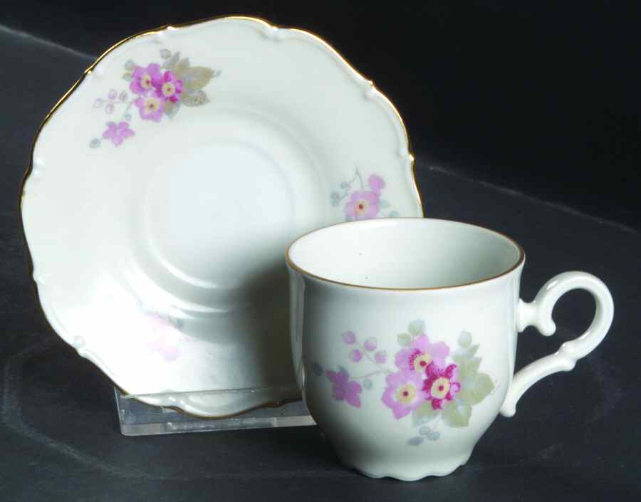 ALT464 Flat Demitasse Cup & Saucer Set by Altrohlau-1