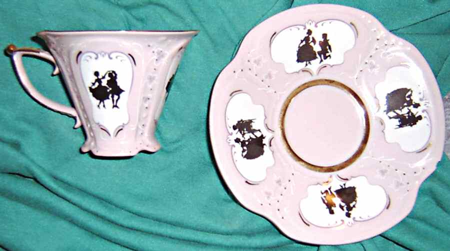 ANZ1 Footed Cup & Saucer Set by Anfra (Czech)-1