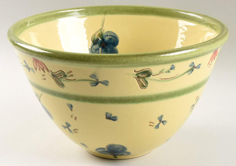 Guirlandes Bleues 9" Round Vegetable Bowl by Ambiance-1