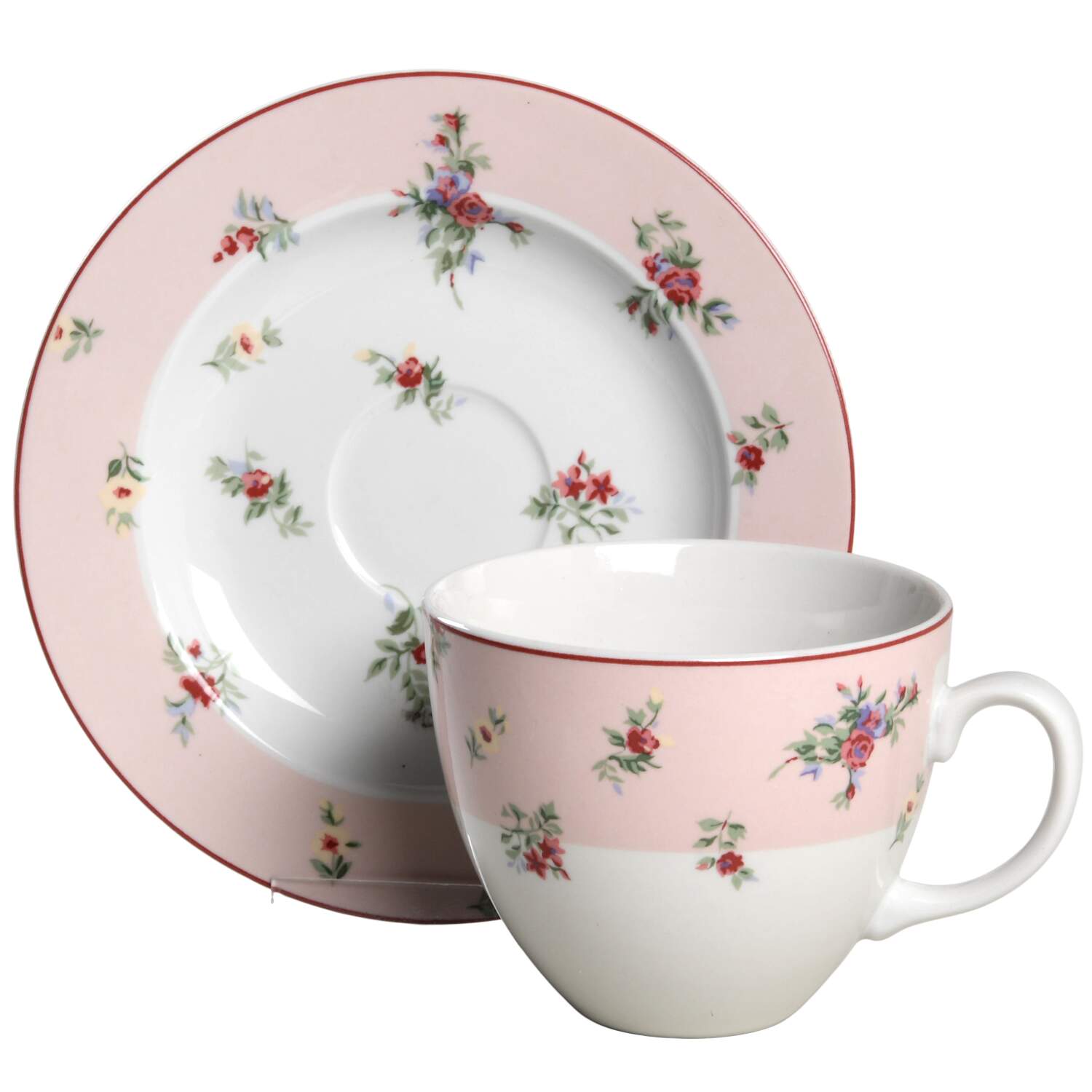 Petite Fleur Flat Cup & Saucer Set by Laura Ashley-1