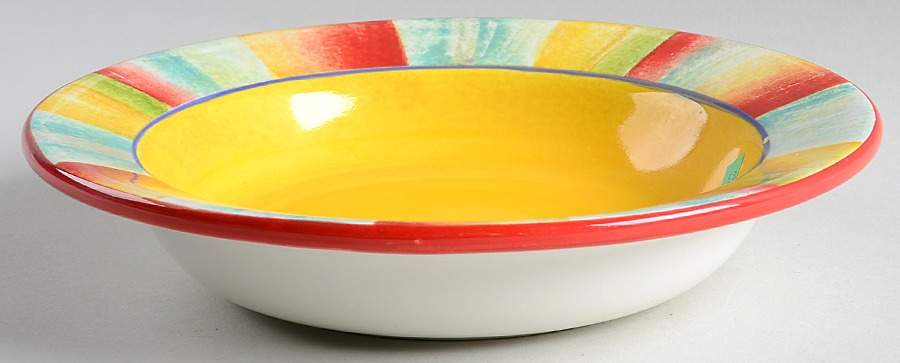 Stripes Rim Soup Bowl by American Atelier-1