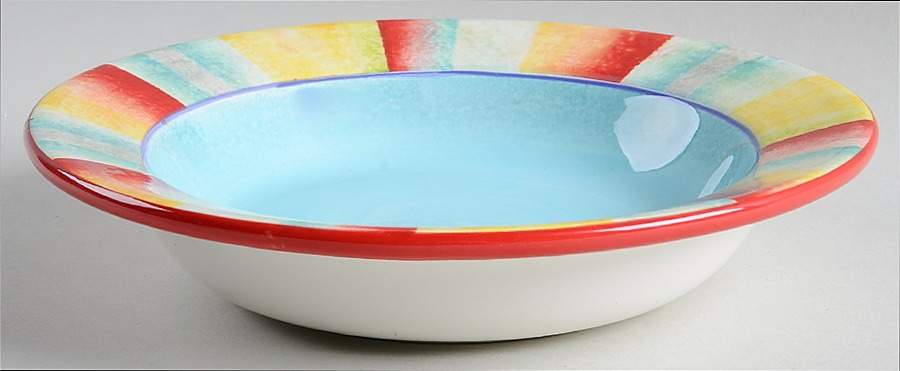 Stripes Rim Soup Bowl by American Atelier-1