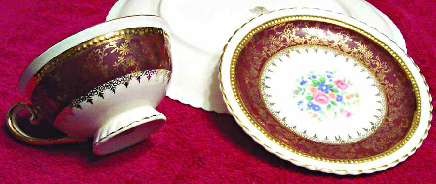 ATS56 Footed Cup & Saucer Set by Atlas China (NY)-1
