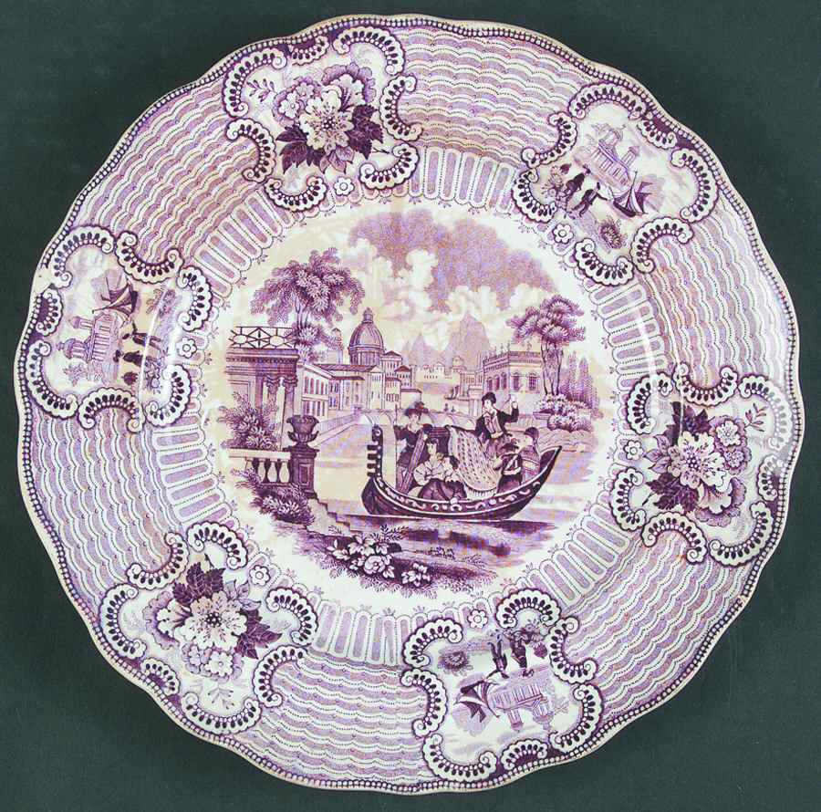 Bologna Plum Luncheon Plate by Adams China-1