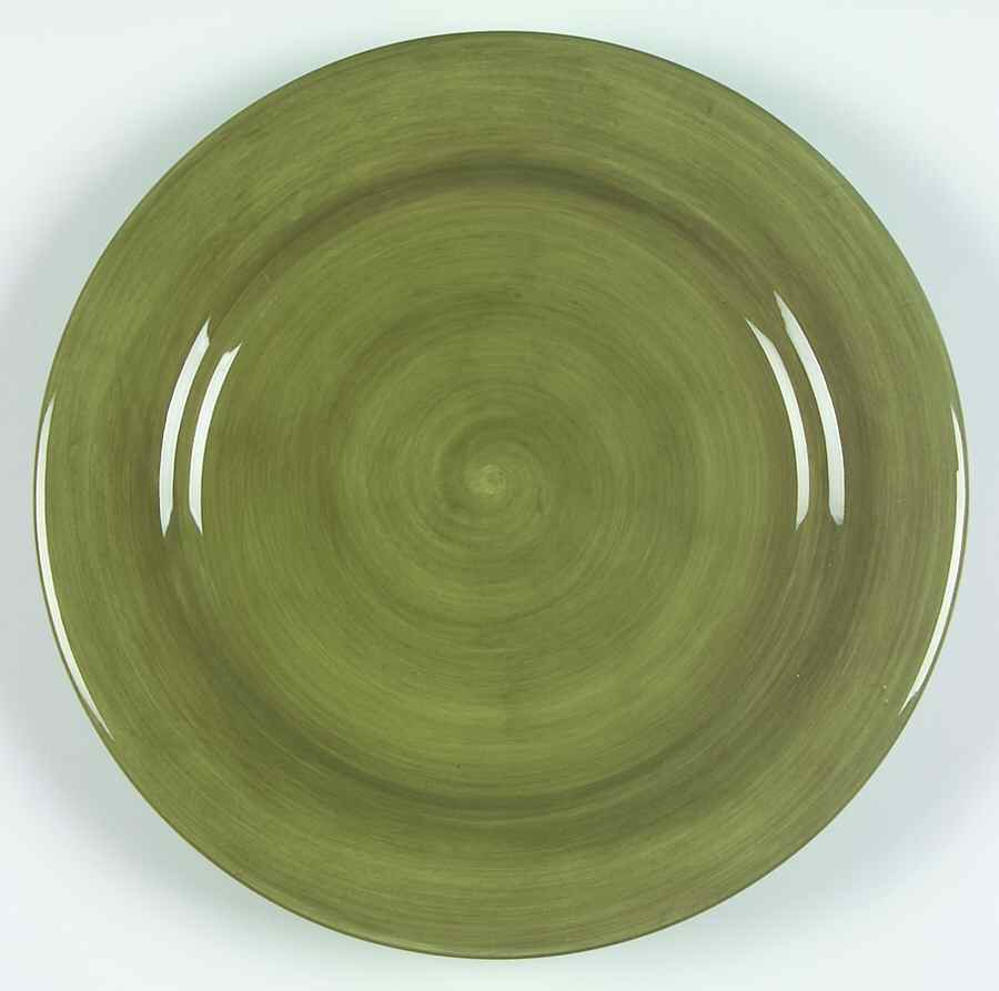 Ciao II Green Dinner Plate by Artimino-1