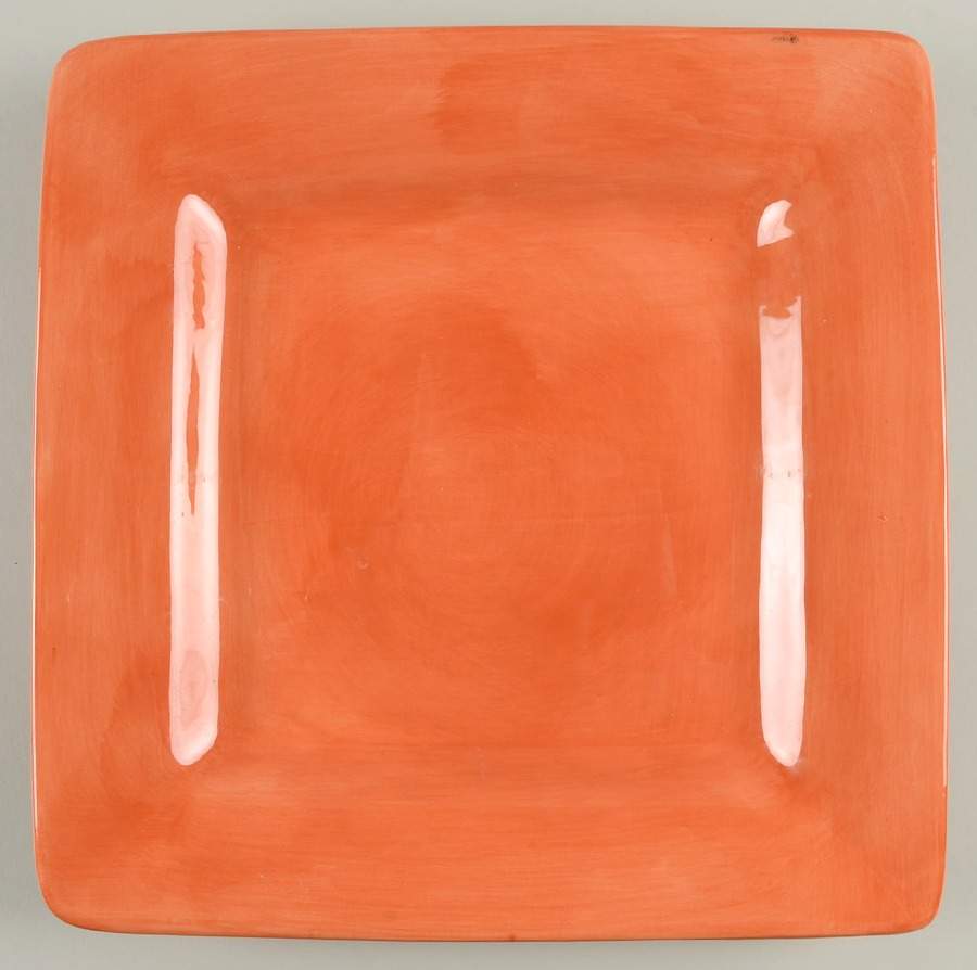 Ciao II Orange Square Dinner Plate by Artimino-1