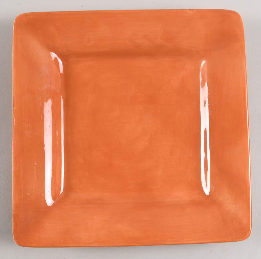 Ciao II Orange Square Salad Plate by Artimino-1