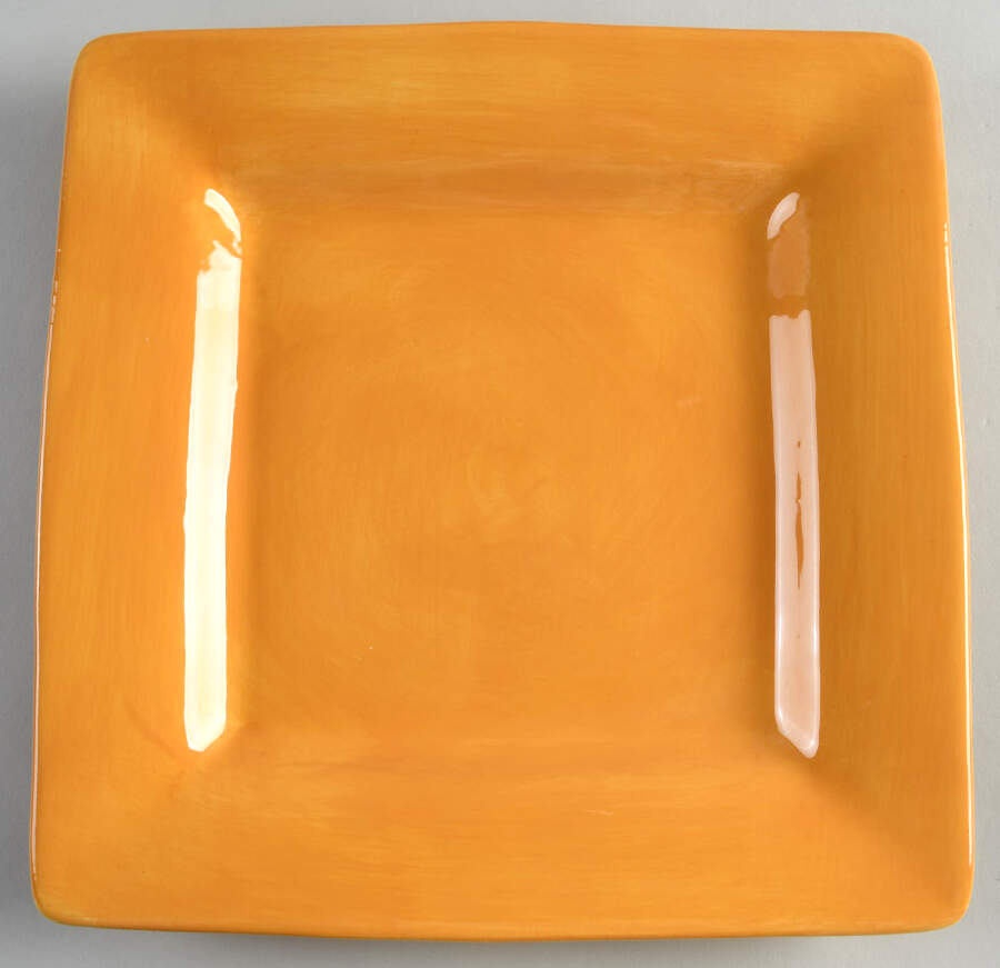Ciao II Yellow Square Dinner Plate by Artimino-1