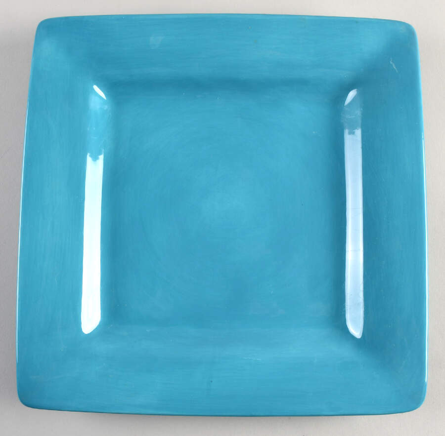 Ciao II Turquoise Square Dinner Plate by Artimino-1